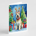 Scottish Terrier Christmas Reindeer Greeting Cards Pack of 8 Blank Cards with Envelopes Whimsical A7 Size 5x7