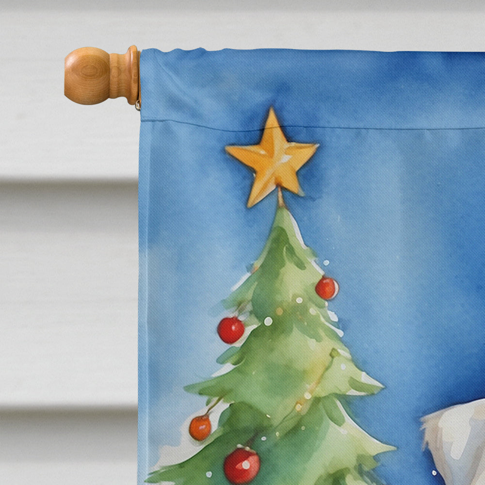 Sealyham Terrier Christmas Reindeer House Flag 28x40 Porch Sleeve Pole Decorative Outside Yard Banner Artwork Wall Hanging, Polyester
