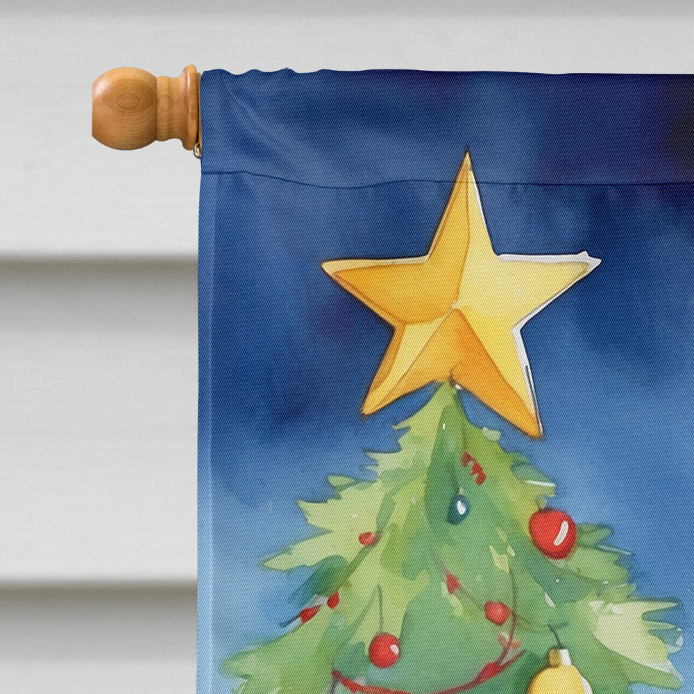 Sheltie Christmas Reindeer House Flag 28x40 Porch Sleeve Pole Decorative Outside Yard Banner Artwork Wall Hanging, Polyester