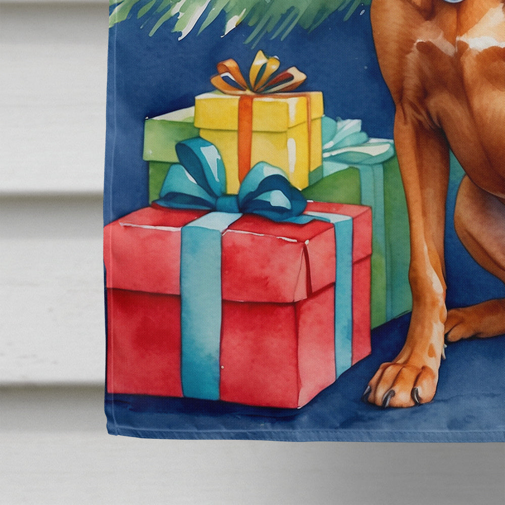 Vizsla Christmas Reindeer House Flag 28x40 Porch Sleeve Pole Decorative Outside Yard Banner Artwork Wall Hanging, Polyester