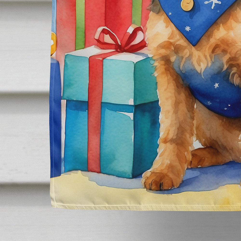 Welsh Terrier Christmas Reindeer House Flag 28x40 Porch Sleeve Pole Decorative Outside Yard Banner Artwork Wall Hanging, Polyester