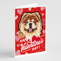 Chow Chow Happy Valentine's Day Greeting Cards Pack of 8 Blank Cards with Envelopes Whimsical A7 Size 5x7