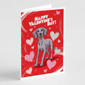 Weimaraner Happy Valentine's Day Greeting Cards Pack of 8 Blank Cards with Envelopes Whimsical A7 Size 5x7