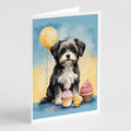 Havanese Happy Birthday Greeting Cards Pack of 8 Blank Cards with Envelopes Whimsical A7 Size 5x7