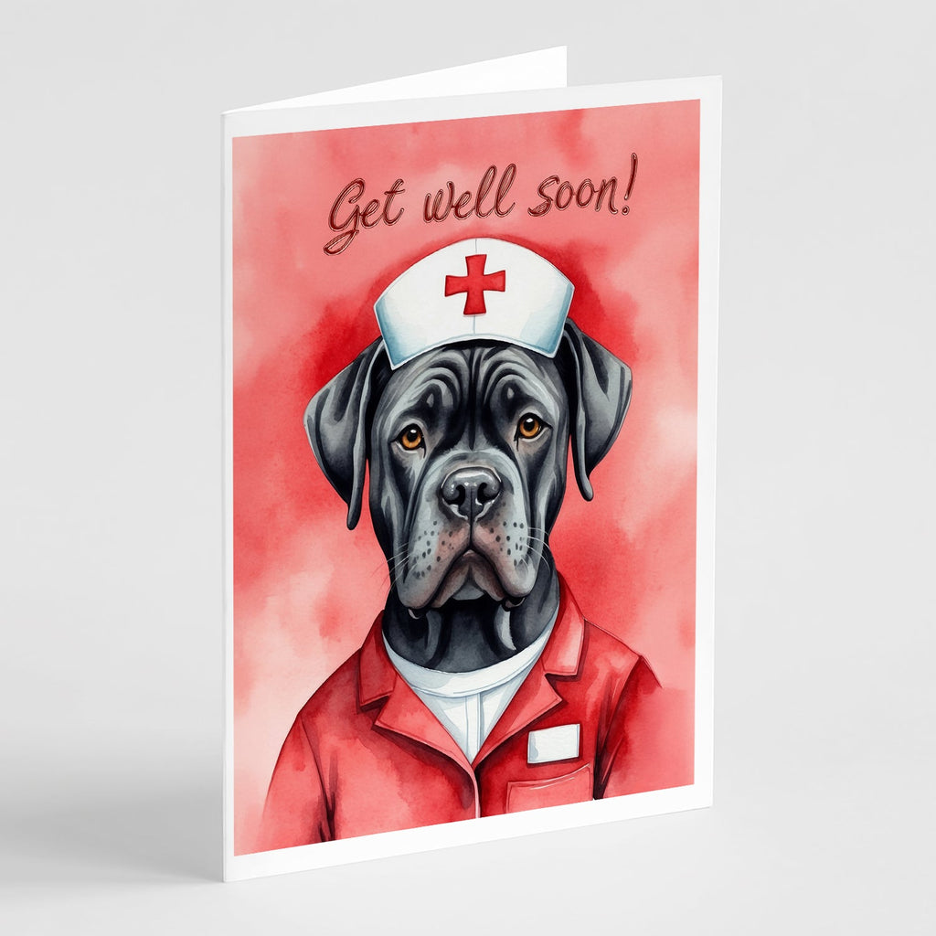 Cane Corso Get Well Soon Greeting Cards Pack of 8 Blank Cards with Envelopes Whimsical A7 Size 5x7
