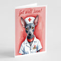 Mexican Hairless Dog Get Well Soon Greeting Cards Pack of 8 Blank Cards with Envelopes Whimsical A7 Size 5x7