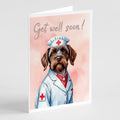 Wirehaired Pointing Griffon Get Well Soon Greeting Cards Pack of 8 Blank Cards with Envelopes Whimsical A7 Size 5x7
