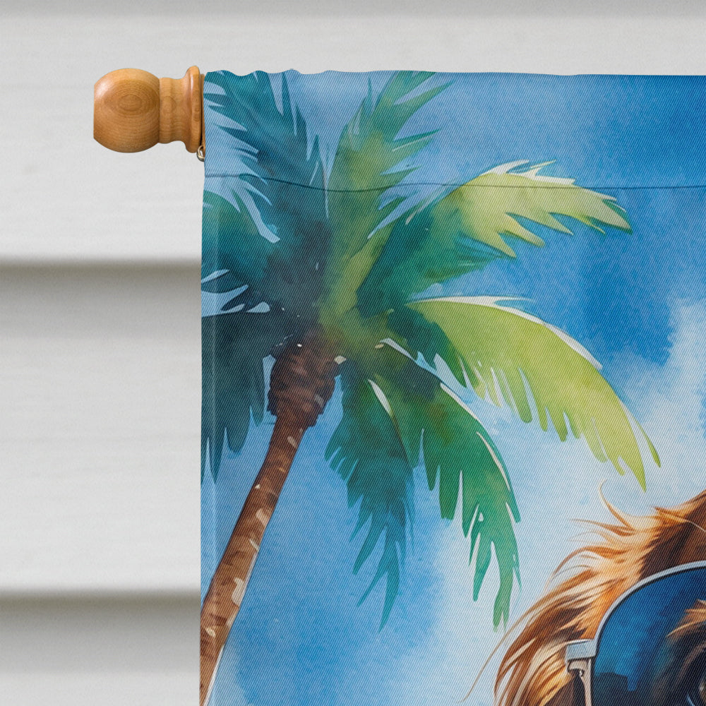 Brittany Summer Beach Time House Flag 28x40 Porch Sleeve Pole Decorative Outside Yard Banner Artwork Wall Hanging, Polyester