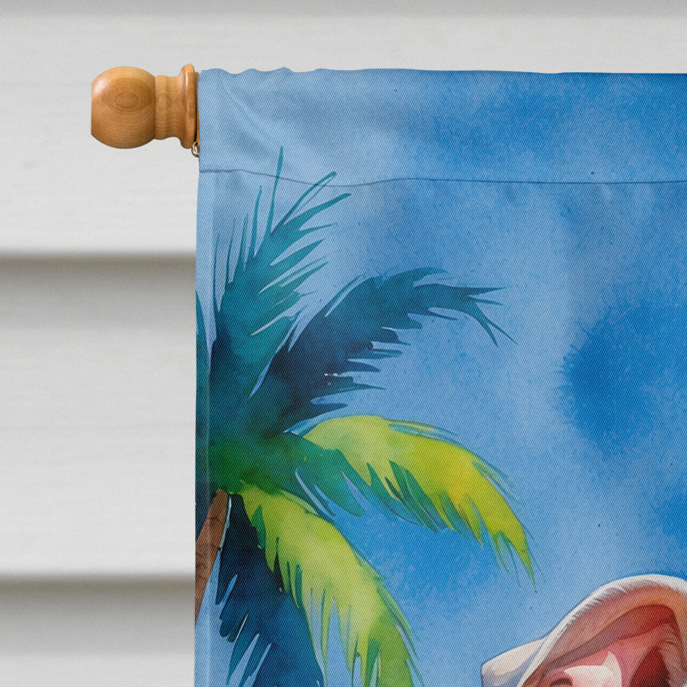 Pit Bull Terrier Summer Beach Time House Flag 28x40 Porch Sleeve Pole Decorative Outside Yard Banner Artwork Wall Hanging, Polyester