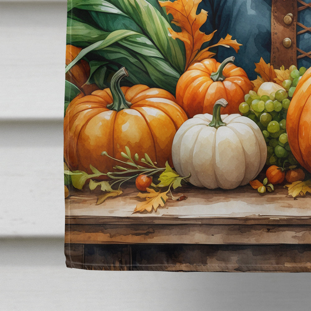 American Eskimo Thanksgiving House Flag 28x40 Porch Sleeve Pole Decorative Outside Yard Banner Artwork Wall Hanging, Polyester