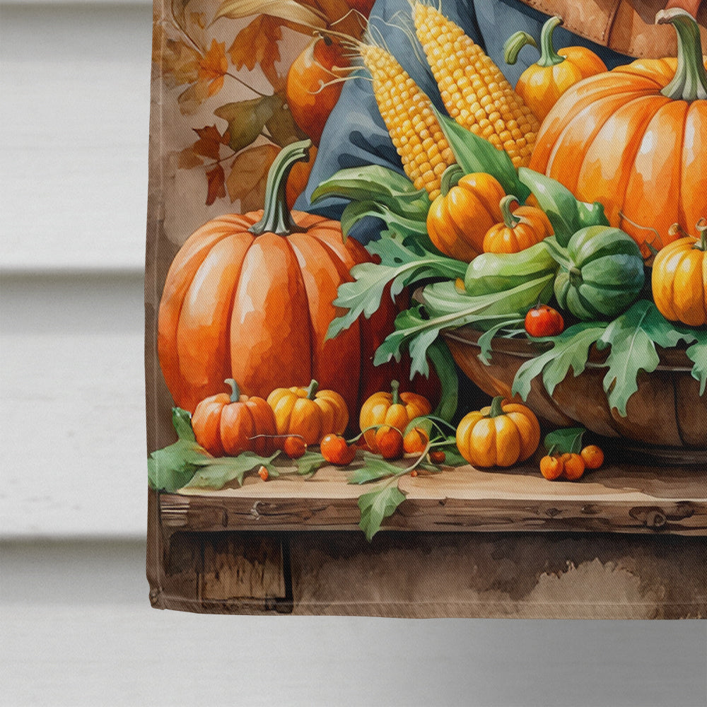 Bernese Mountain Dog Thanksgiving House Flag 28x40 Porch Sleeve Pole Decorative Outside Yard Banner Artwork Wall Hanging, Polyester