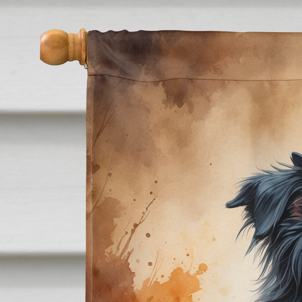 Border Collie Thanksgiving House Flag 28x40 Porch Sleeve Pole Decorative Outside Yard Banner Artwork Wall Hanging, Polyester