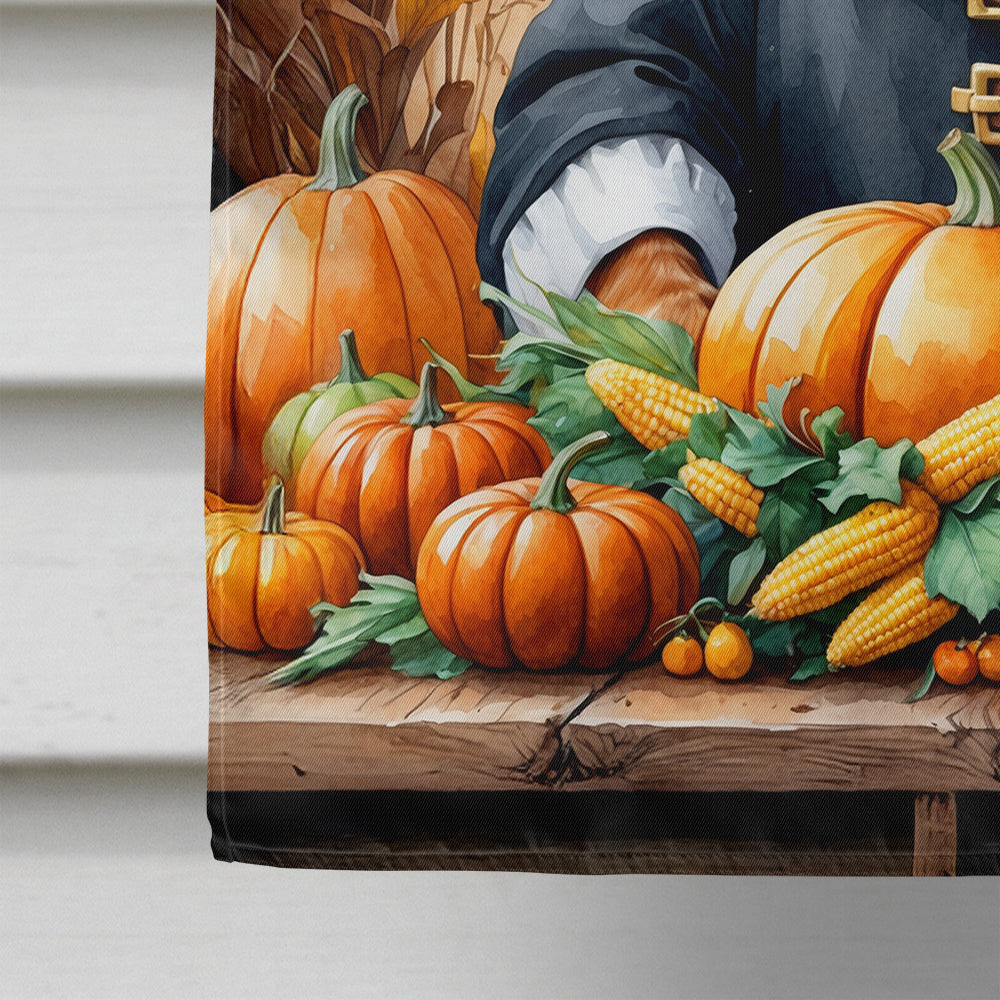 Cavalier Spaniel Thanksgiving House Flag 28x40 Porch Sleeve Pole Decorative Outside Yard Banner Artwork Wall Hanging, Polyester