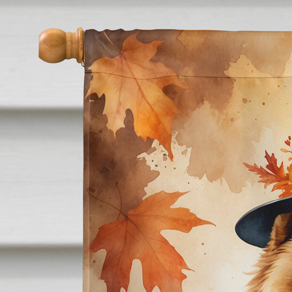 Chow Chow Thanksgiving House Flag 28x40 Porch Sleeve Pole Decorative Outside Yard Banner Artwork Wall Hanging, Polyester