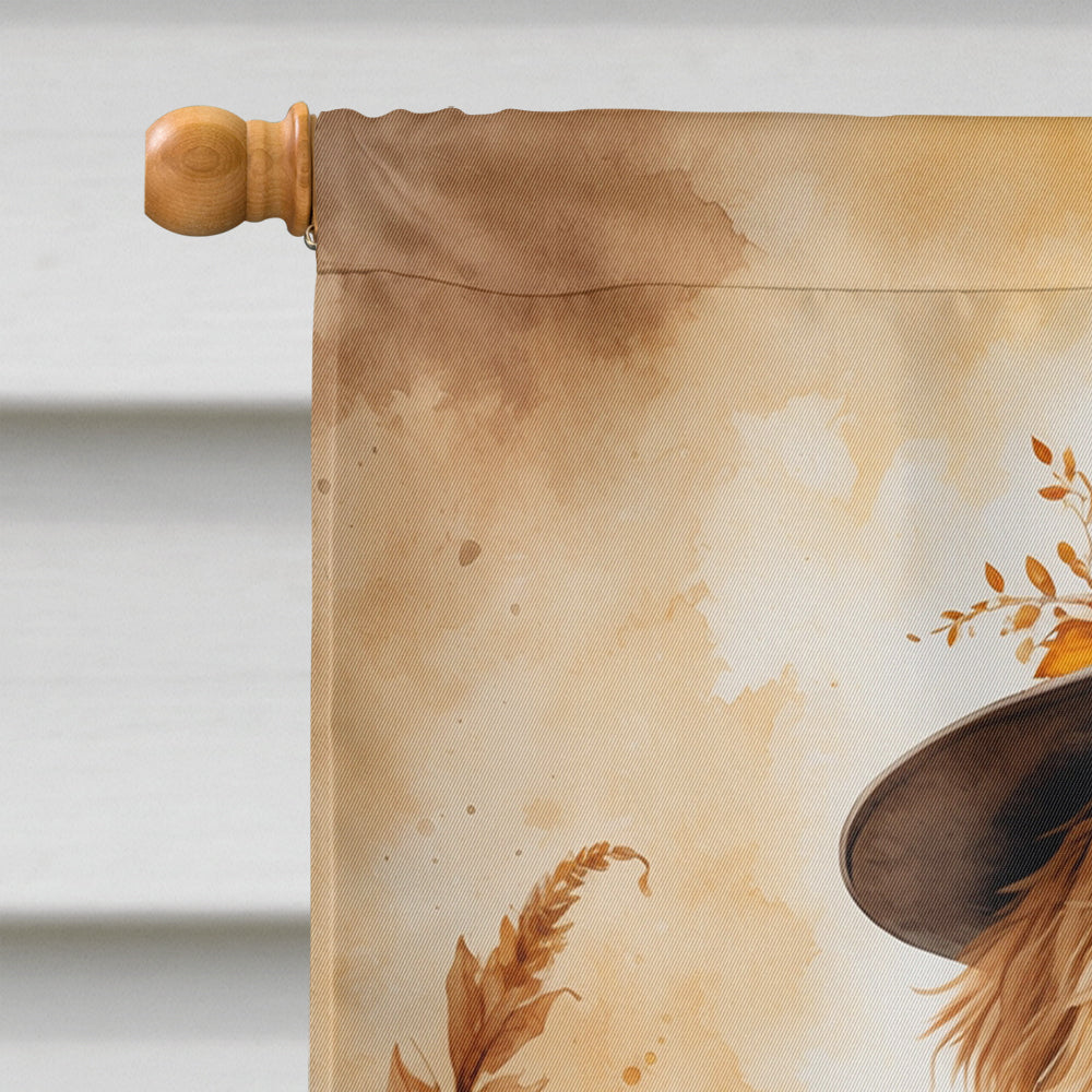 Goldendoodle Thanksgiving House Flag 28x40 Porch Sleeve Pole Decorative Outside Yard Banner Artwork Wall Hanging, Polyester