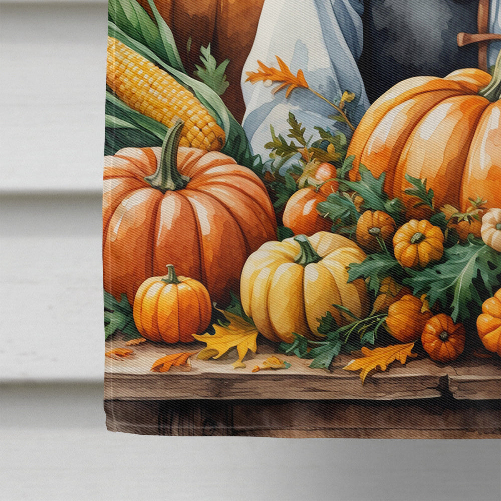 Chocolate Labradoodle Thanksgiving House Flag 28x40 Porch Sleeve Pole Decorative Outside Yard Banner Artwork Wall Hanging, Polyester
