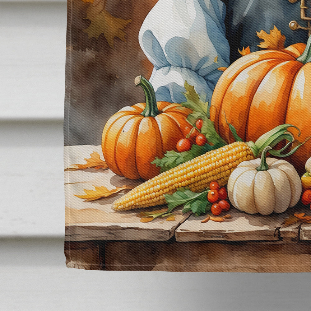 Labradoodle Thanksgiving House Flag 28x40 Porch Sleeve Pole Decorative Outside Yard Banner Artwork Wall Hanging, Polyester