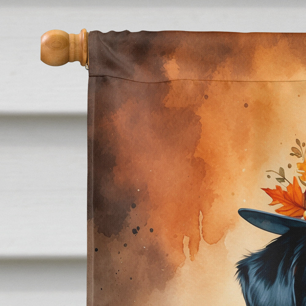 Rottweiler Thanksgiving House Flag 28x40 Porch Sleeve Pole Decorative Outside Yard Banner Artwork Wall Hanging, Polyester