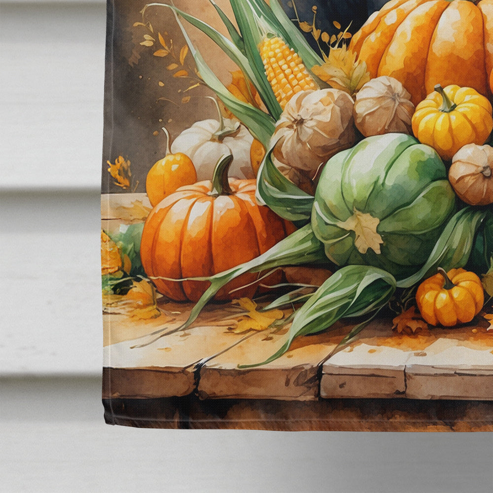 Westie Thanksgiving House Flag 28x40 Porch Sleeve Pole Decorative Outside Yard Banner Artwork Wall Hanging, Polyester