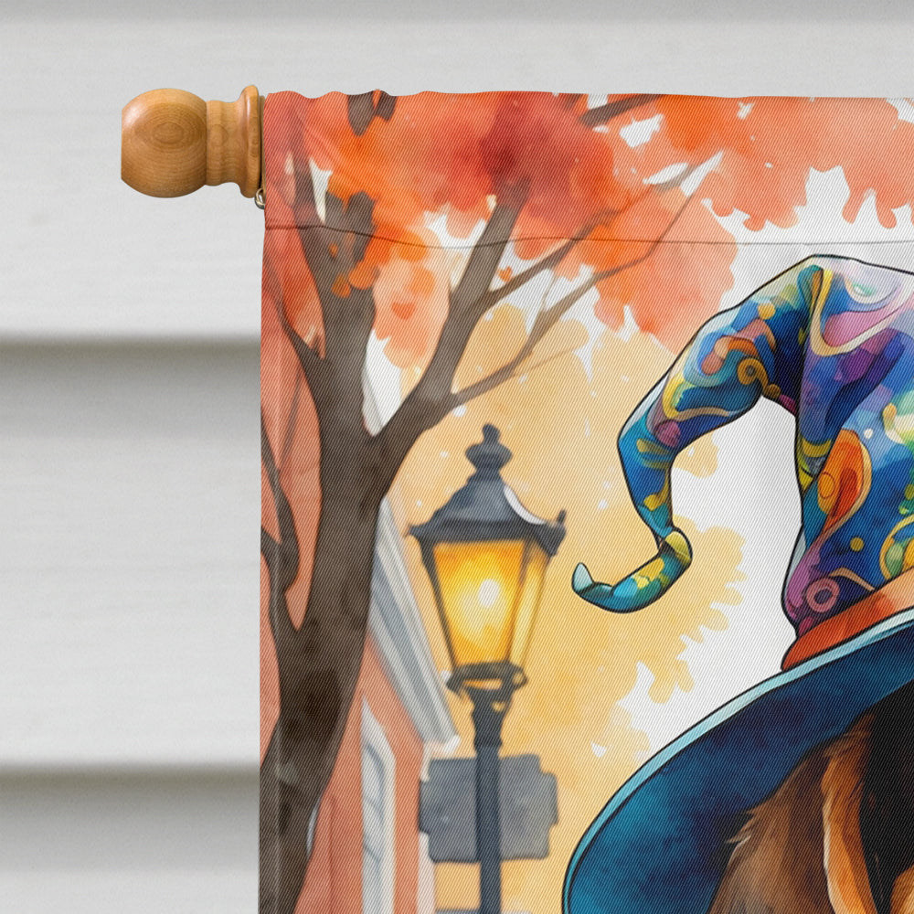 Beagle Halloween Trick or Treat House Flag 28x40 Porch Sleeve Pole Decorative Outside Yard Banner Artwork Wall Hanging, Polyester