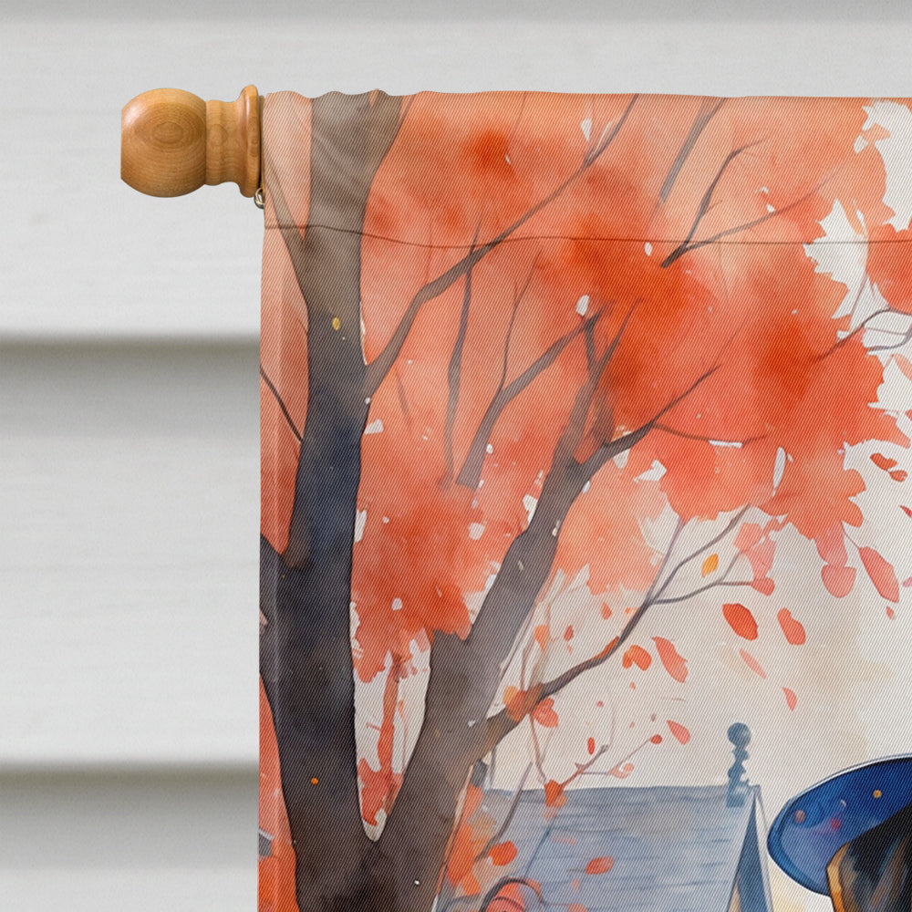 Boxer Halloween Trick or Treat House Flag 28x40 Porch Sleeve Pole Decorative Outside Yard Banner Artwork Wall Hanging, Polyester