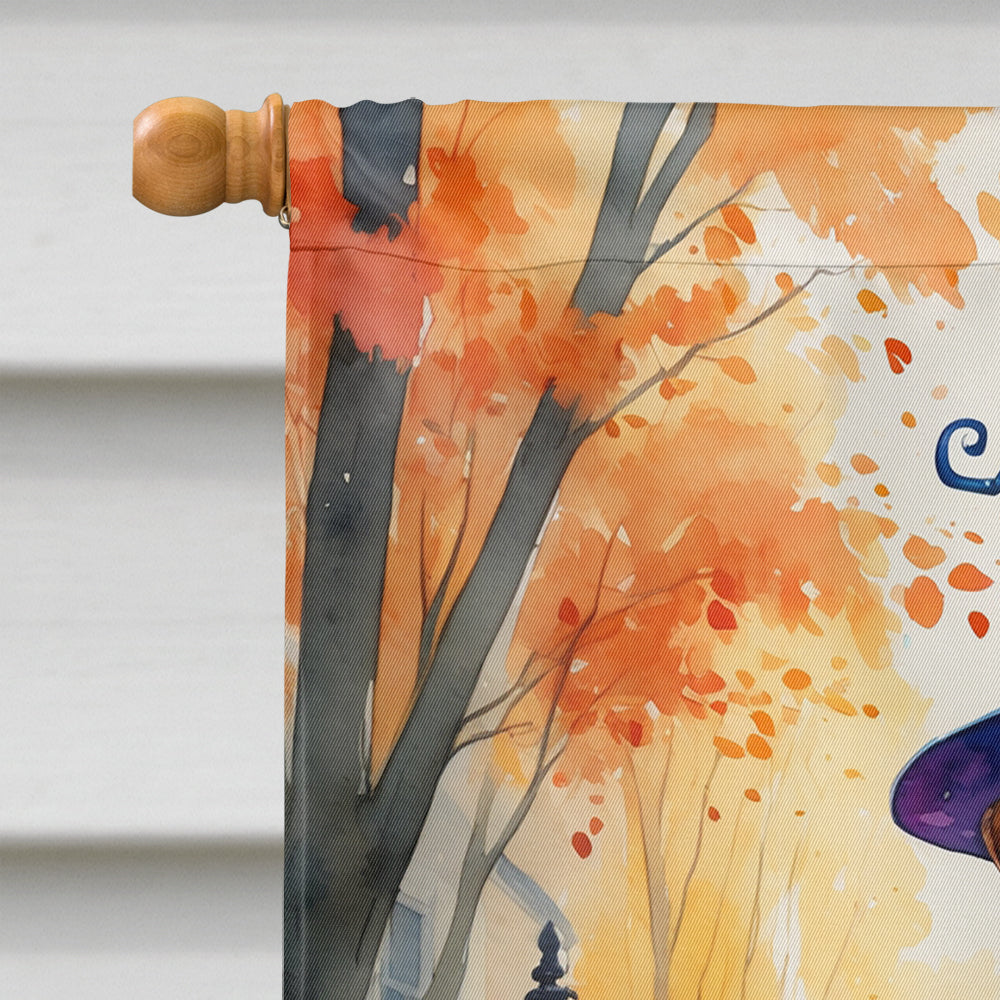 Jack Russell Terrier Halloween Trick or Treat House Flag 28x40 Porch Sleeve Pole Decorative Outside Yard Banner Artwork Wall Hanging, Polyester