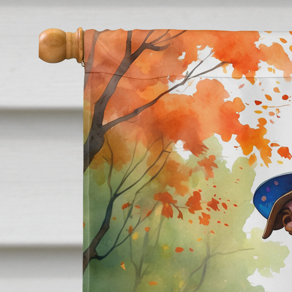 Pit Bull Terrier Halloween Trick or Treat House Flag 28x40 Porch Sleeve Pole Decorative Outside Yard Banner Artwork Wall Hanging, Polyester