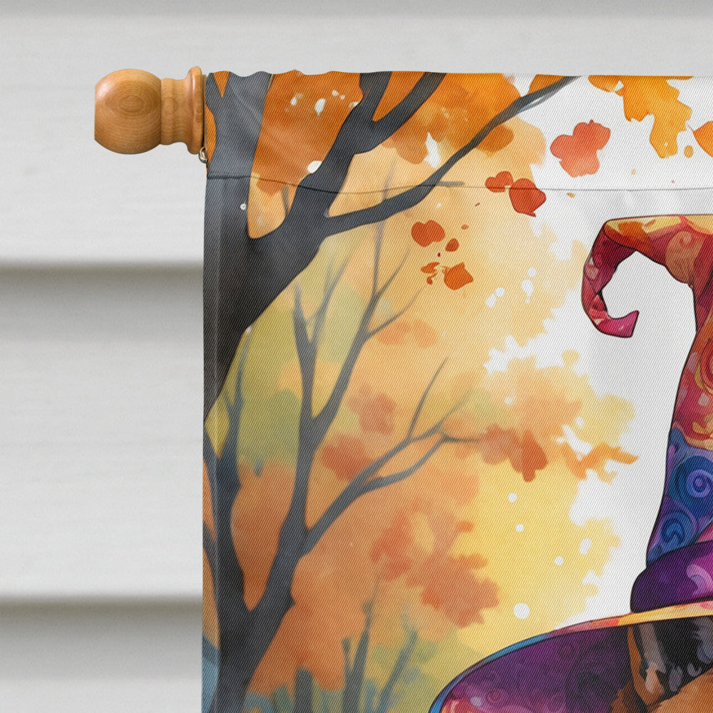 Shiba Inu Halloween Trick or Treat House Flag 28x40 Porch Sleeve Pole Decorative Outside Yard Banner Artwork Wall Hanging, Polyester