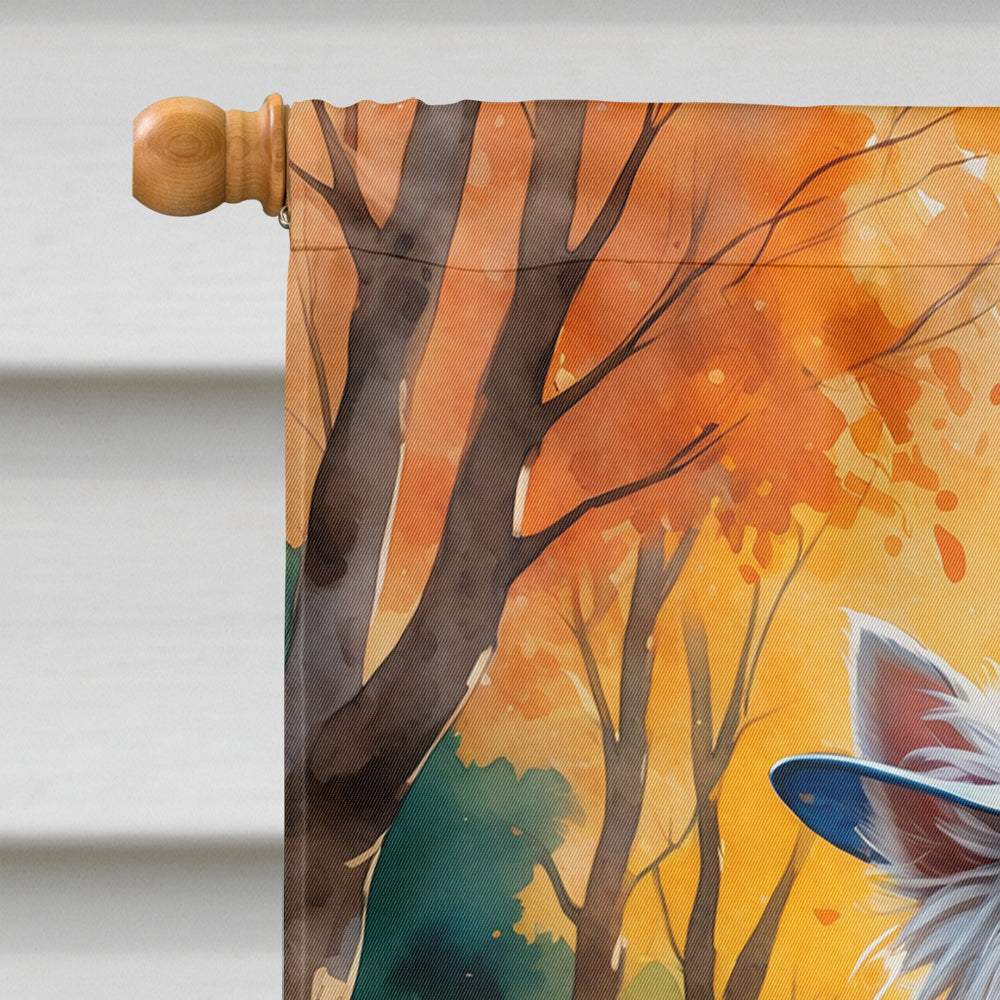 Westie Halloween Trick or Treat House Flag 28x40 Porch Sleeve Pole Decorative Outside Yard Banner Artwork Wall Hanging, Polyester