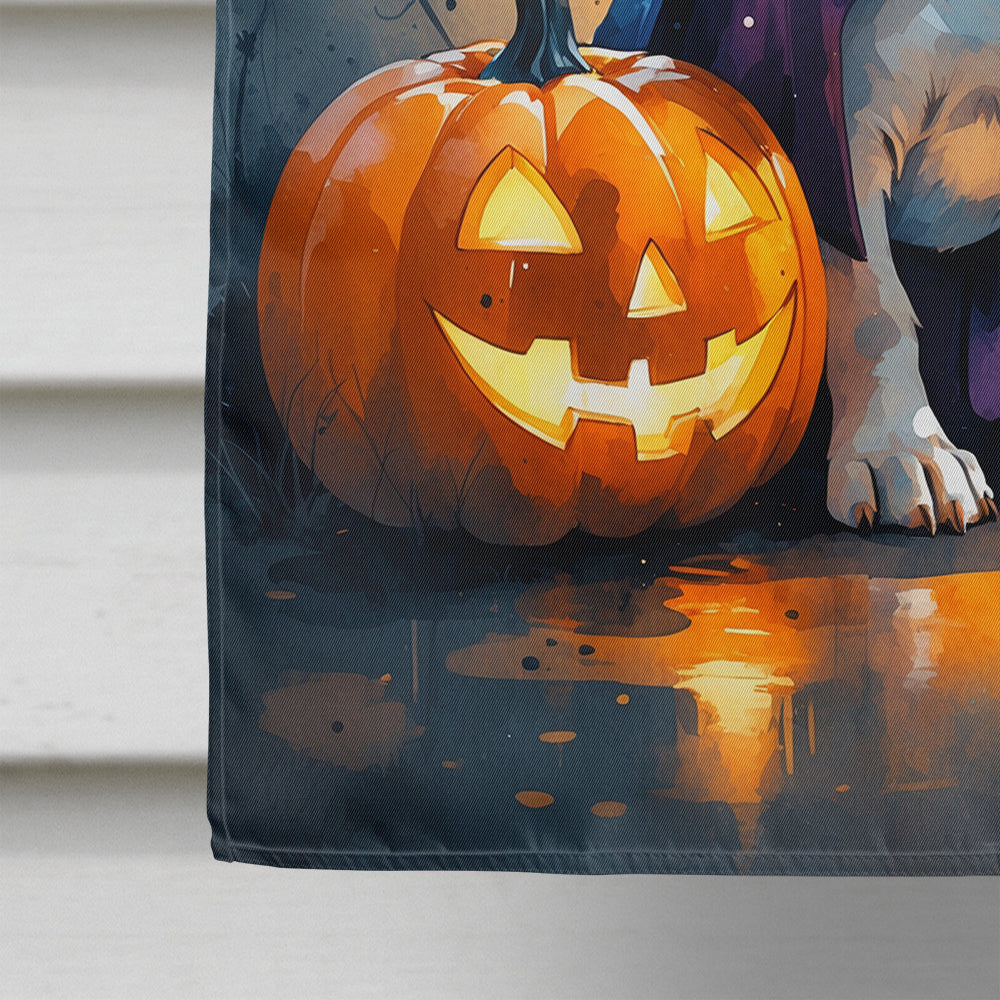 Beagle Puppy Halloween House Flag 28x40 Porch Sleeve Pole Decorative Outside Yard Banner Artwork Wall Hanging, Polyester
