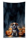 Boxer Puppy Halloween Kitchen Towel Velour Plush Front and Cotton Loop Back Machine Washable