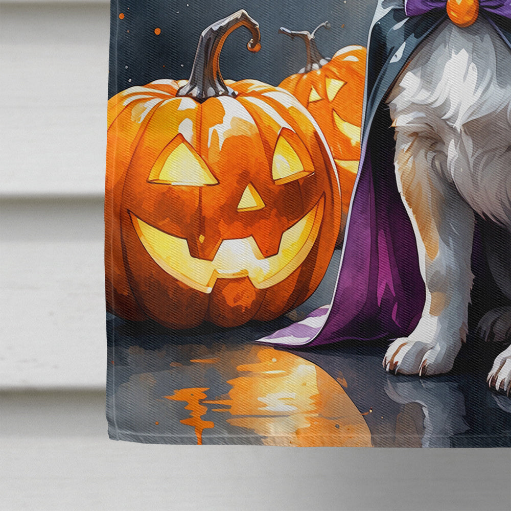 Chihuahua Puppy Halloween House Flag 28x40 Porch Sleeve Pole Decorative Outside Yard Banner Artwork Wall Hanging, Polyester