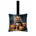 Chow Chow Puppy Halloween Hanging Square Fabric Ornament 3.5 × 3.5 Decorative Door-Knob & Tree Hanger, Soft Fabric