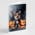 Corgi Puppy Halloween Greeting Cards Pack of 8 Blank Cards with Envelopes Whimsical A7 Size 5x7