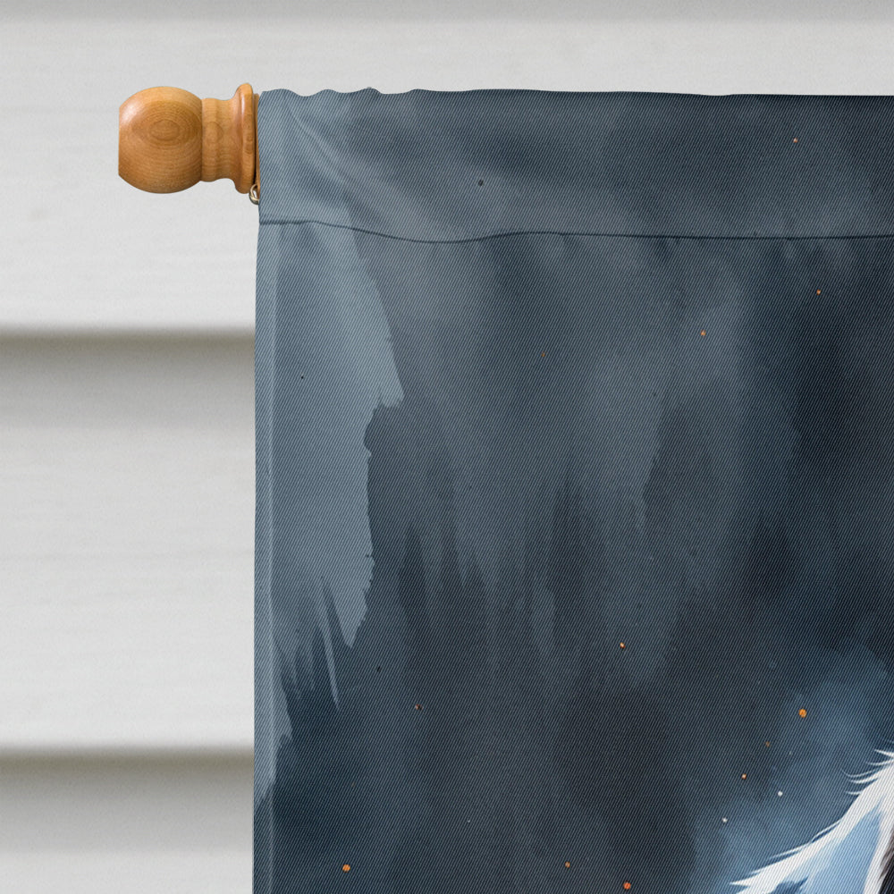 Dalmatian Puppy Halloween House Flag 28x40 Porch Sleeve Pole Decorative Outside Yard Banner Artwork Wall Hanging, Polyester