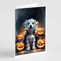 Dalmatian Puppy Halloween Greeting Cards Pack of 8 Blank Cards with Envelopes Whimsical A7 Size 5x7