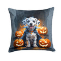 Dalmatian Puppy Halloween Decorative Throw Pillow 18x18 Indoor Outdoor Accent Cushion, Fabric Cover with Insert for Sofa, Bed, Porch & Living Room