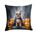 French Bulldog Puppy Halloween Decorative Throw Pillow 18x18 Indoor Outdoor Accent Cushion, Fabric Cover with Insert for Sofa, Bed, Porch & Living Room