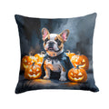 French Bulldog Puppy Halloween Decorative Throw Pillow 18x18 Indoor Outdoor Accent Cushion, Fabric Cover with Insert for Sofa, Bed, Porch & Living Room