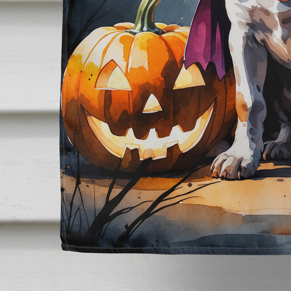 German Shorthaired Pointer Puppy Halloween House Flag 28x40 Porch Sleeve Pole Decorative Outside Yard Banner Artwork Wall Hanging, Polyester