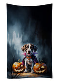 German Shorthaired Pointer Puppy Halloween Kitchen Towel Velour Plush Front and Cotton Loop Back Machine Washable