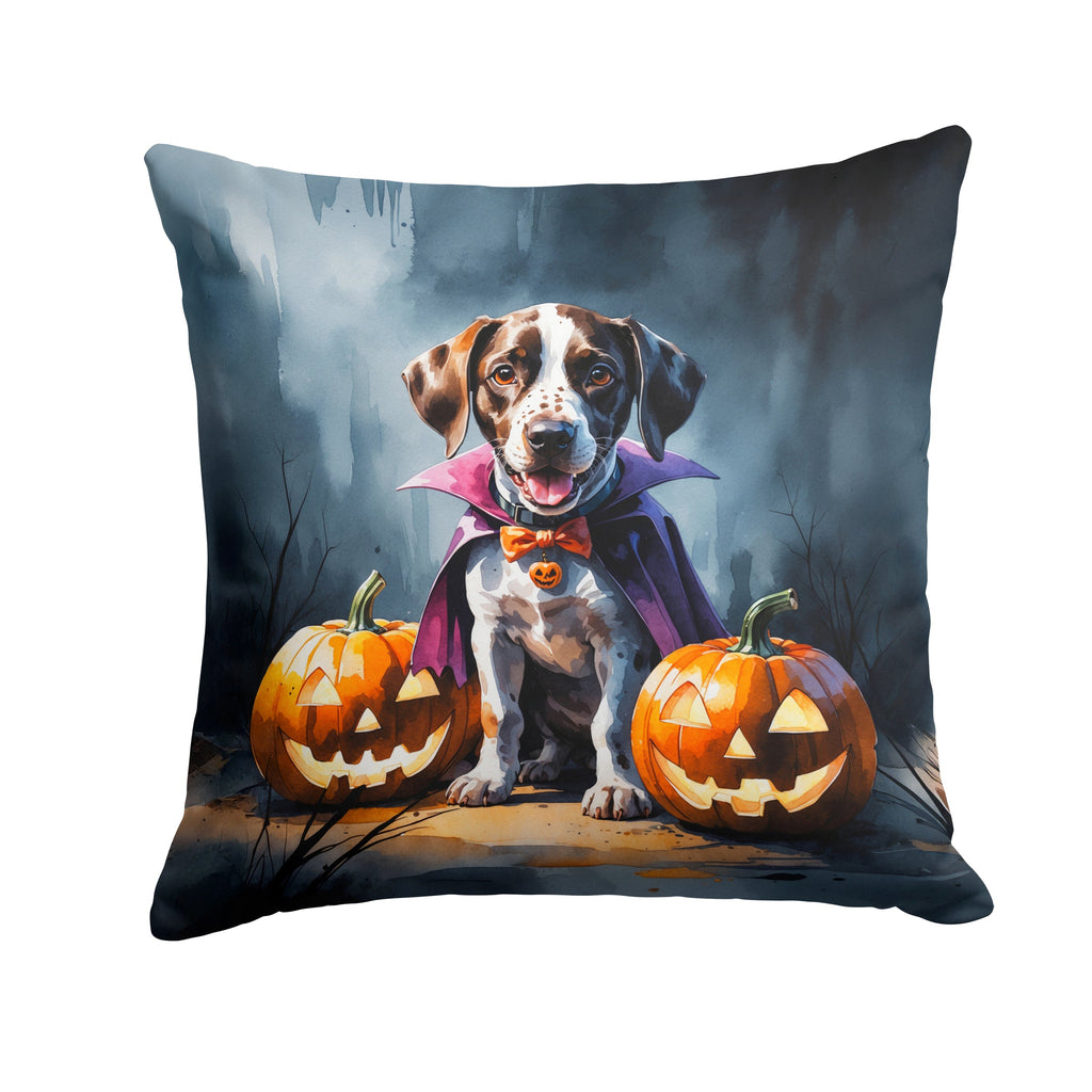 German Shorthaired Pointer Puppy Halloween Decorative Throw Pillow 14x14 Indoor Outdoor Accent Cushion, Fabric Cover with Insert for Sofa, Bed, Porch & Living Room