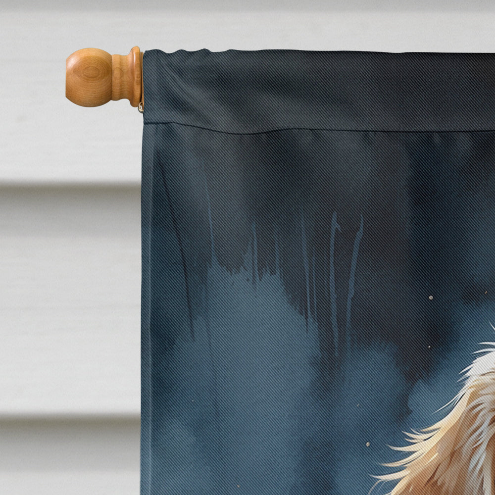 Golden Retriever Puppy Halloween House Flag 28x40 Porch Sleeve Pole Decorative Outside Yard Banner Artwork Wall Hanging, Polyester