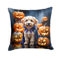Labradoodle Puppy Halloween Decorative Throw Pillow 18x18 Indoor Outdoor Accent Cushion, Fabric Cover with Insert for Sofa, Bed, Porch & Living Room