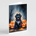 Newfoundland Puppy Halloween Greeting Cards Pack of 8 Blank Cards with Envelopes Whimsical A7 Size 5x7