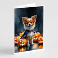 Papillon Puppy Halloween Greeting Cards Pack of 8 Blank Cards with Envelopes Whimsical A7 Size 5x7