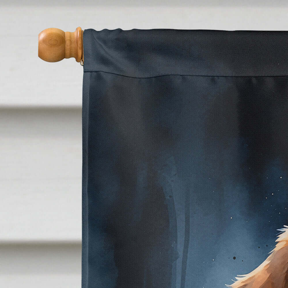 Saint Bernard Puppy Halloween House Flag 28x40 Porch Sleeve Pole Decorative Outside Yard Banner Artwork Wall Hanging, Polyester