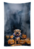 Shar Pei Puppy Halloween Kitchen Towel Velour Plush Front and Cotton Loop Back Machine Washable