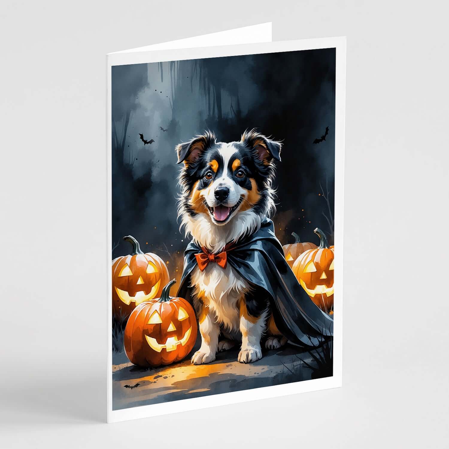 Sheltie Puppy Halloween Greeting Cards Pack of 8 Blank Cards with Envelopes Whimsical A7 Size 5x7