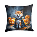 Shiba Inu Puppy Halloween Decorative Throw Pillow 18x18 Indoor Outdoor Accent Cushion, Fabric Cover with Insert for Sofa, Bed, Porch & Living Room